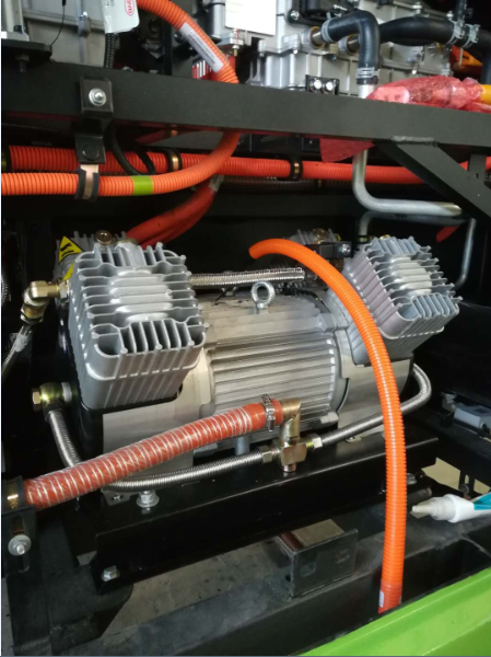 Compresor de aire de pistón libre aceite para autobuses elctrico